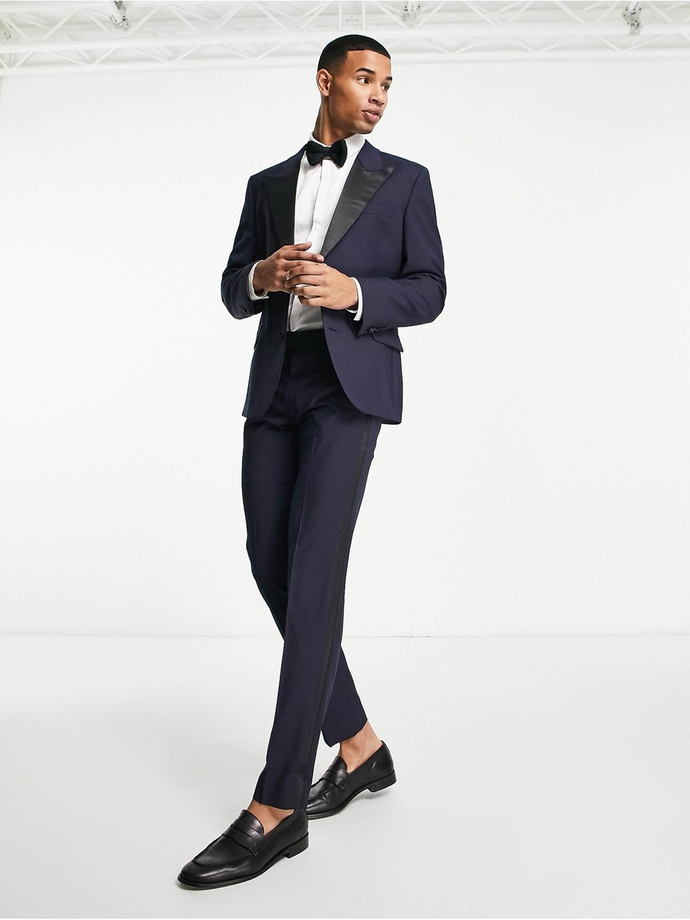 ASOS DESIGN Men's Navy Slim Tuxedo Blazer Size 32 & Trousers Size 28x32 NEW